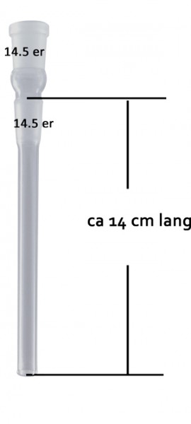 GLAS-Kupplung, NS 14.5mm, Länge 140 mm